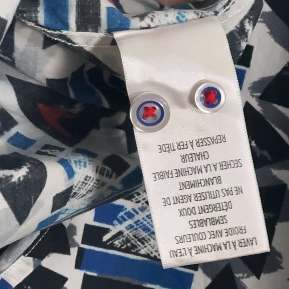 Robert Graham Tailored Fit Geometric Retro Pattern S/S Button Shirt Men's 3XL - Picture 9 of 9